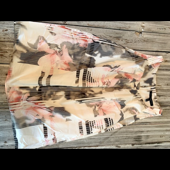 White House Black Market Tops - White House Black Market Floral Blouse - Pink, Black, Cream